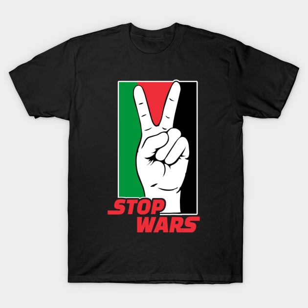 Stop Wars - Free Palestine T-Shirt by TikaNysden